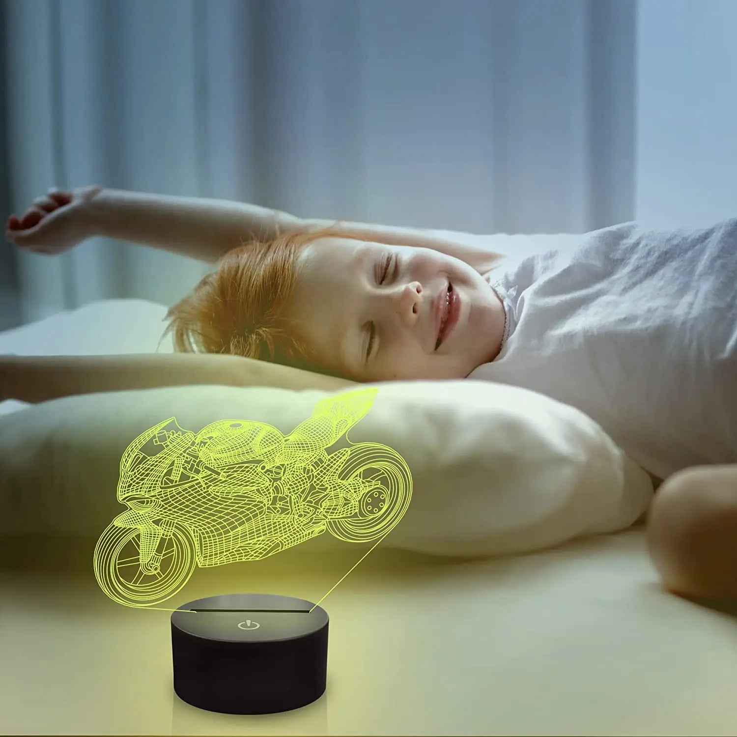 LumiBike - 3D LED Nachtlampje met Motor Design voor Bikers & Kinderkamer Decoratie