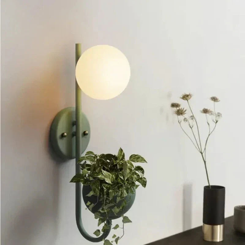 NordicGlow Planta - Lámpara de varita LED con soporte para plantas – Lámpara minimalista