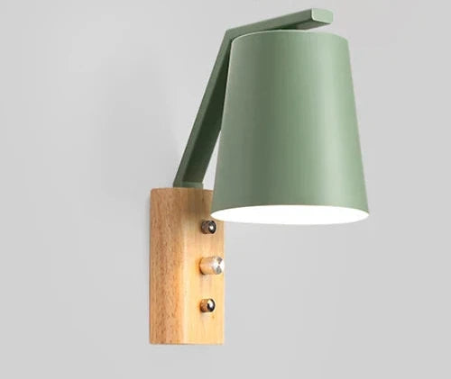 WoodLume – Lampada da parete LED moderna in legno per soggiorno e camera da letto