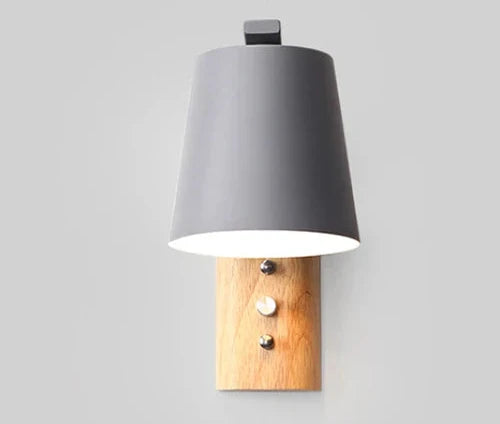 WoodLume – Lampada da parete LED moderna in legno per soggiorno e camera da letto