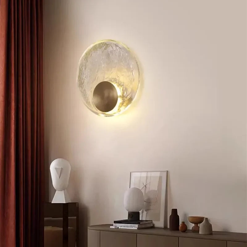 CrystalRing - Elegante lámpara de anillo LED con detalles de vidrio – Diseño moderno