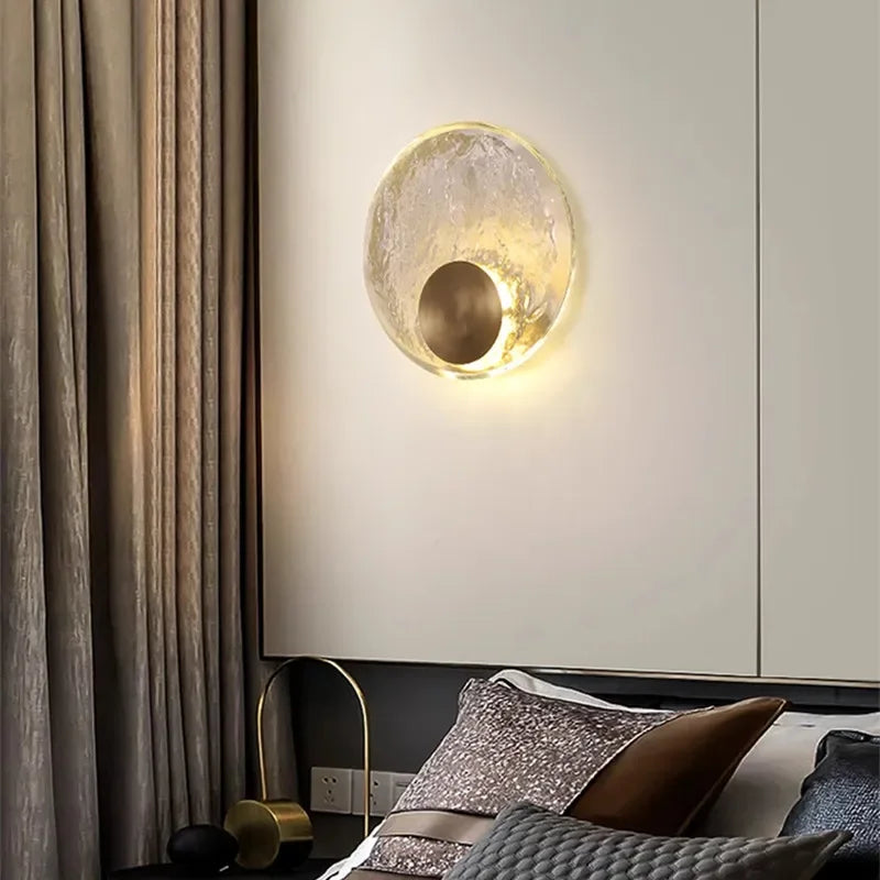 CrystalRing - Elegante lámpara de anillo LED con detalles de vidrio – Diseño moderno