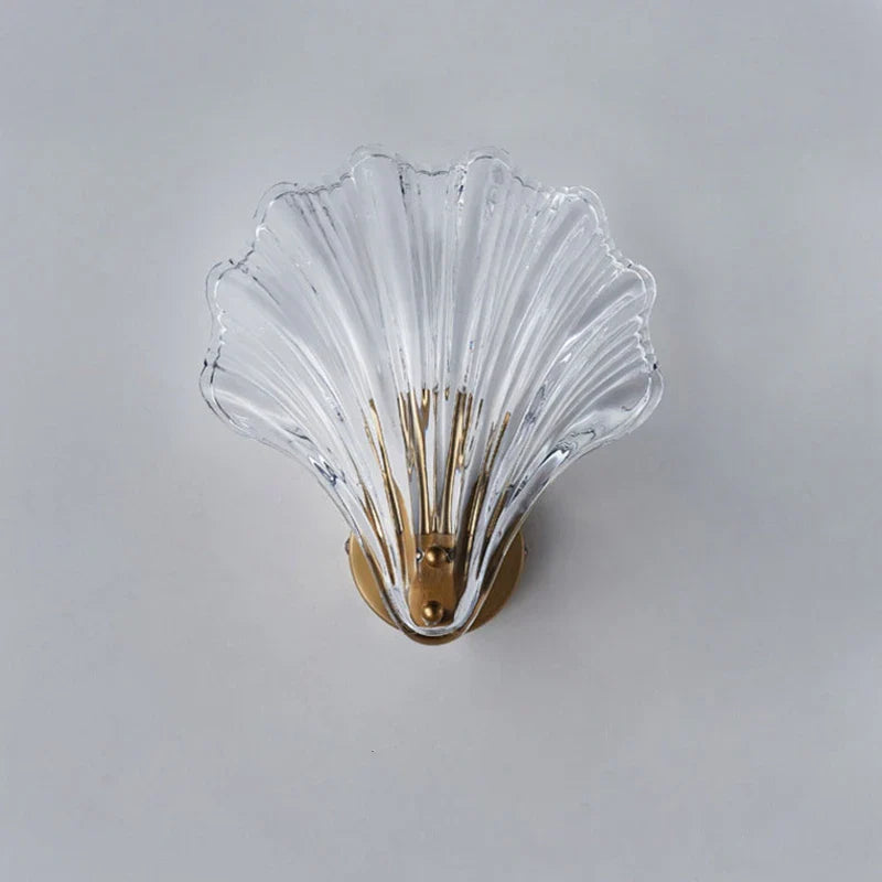 CoralGlimmer – Moderne LED Wandlamp in Schelpvormig Glasdesign