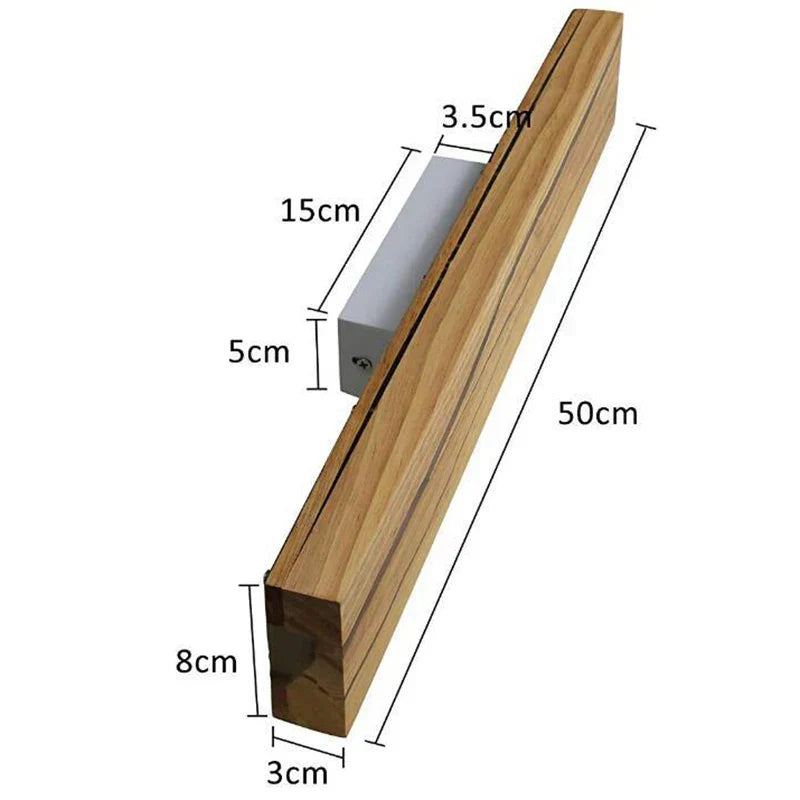 WoodGlow - Moderne LED Houten Wandlamp met Scheurontwerp Natuurlijke Verlichting