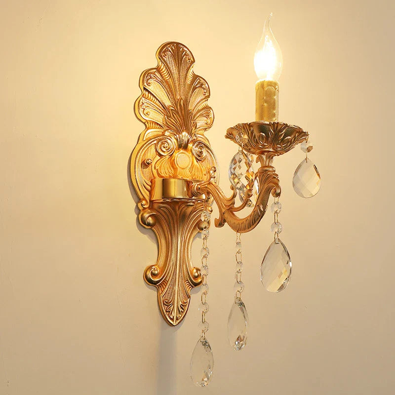 CrystalLume - Lámpara de pared de cristal de lujo