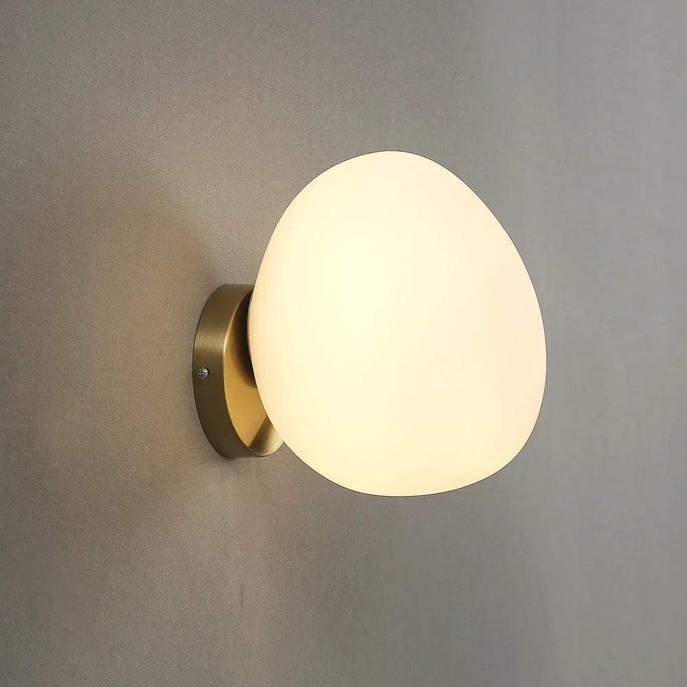NordicPure - Lámpara de pared de vidrio con forma de cáscara de huevo