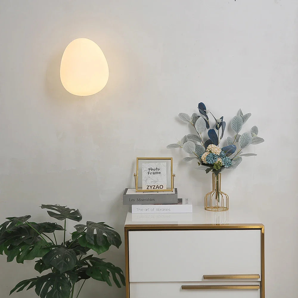 NordicPure - Eierschaal Glazen Wandlamp