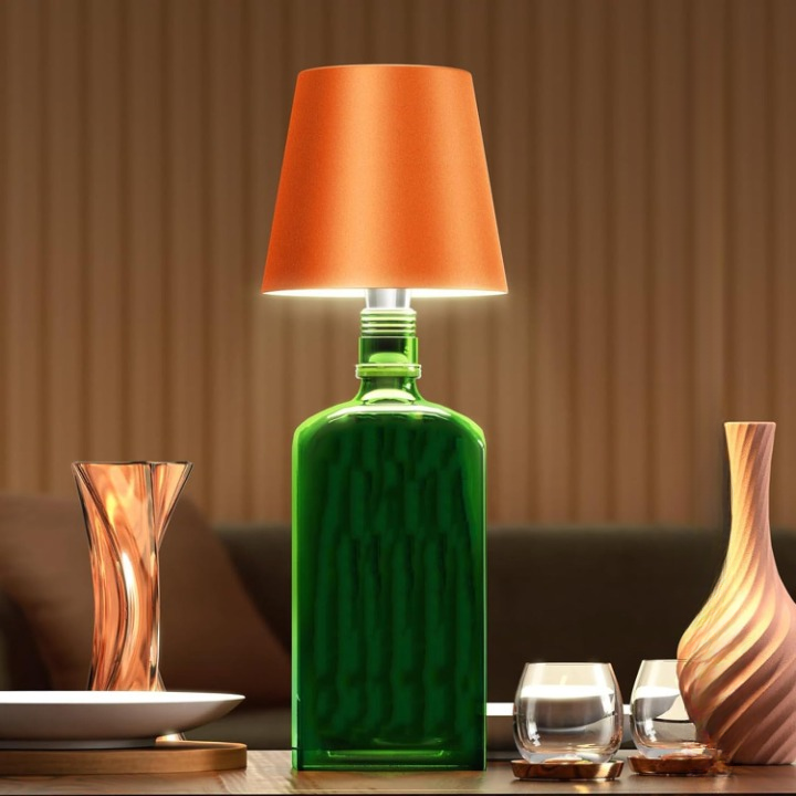 GlowBottle - LED Fleslamp met Dimbare Touchbediening, Draadloos & Oplaadbaar