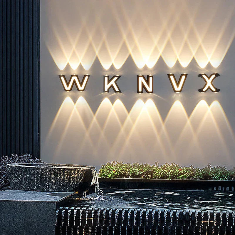 LumiLetter - LED Outdoor Wall Lamp with Illuminated Letters – Weatherproof Decorative Lighting