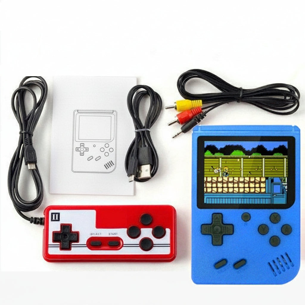 Portable Retro Gaming Console 400 Classic Games Rechargeable Battery 12