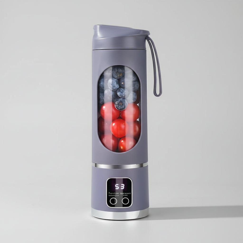 Liquidificador Portátil Recárregavel por USB para Sumos de Frutas em Casa e em Viagem