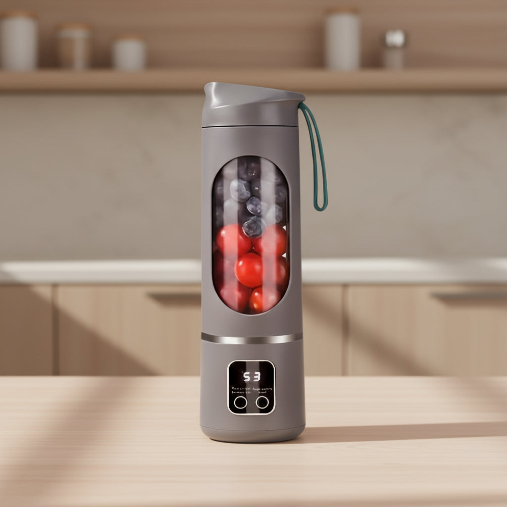 Liquidificador Portátil Recárregavel por USB para Sumos de Frutas em Casa e em Viagem