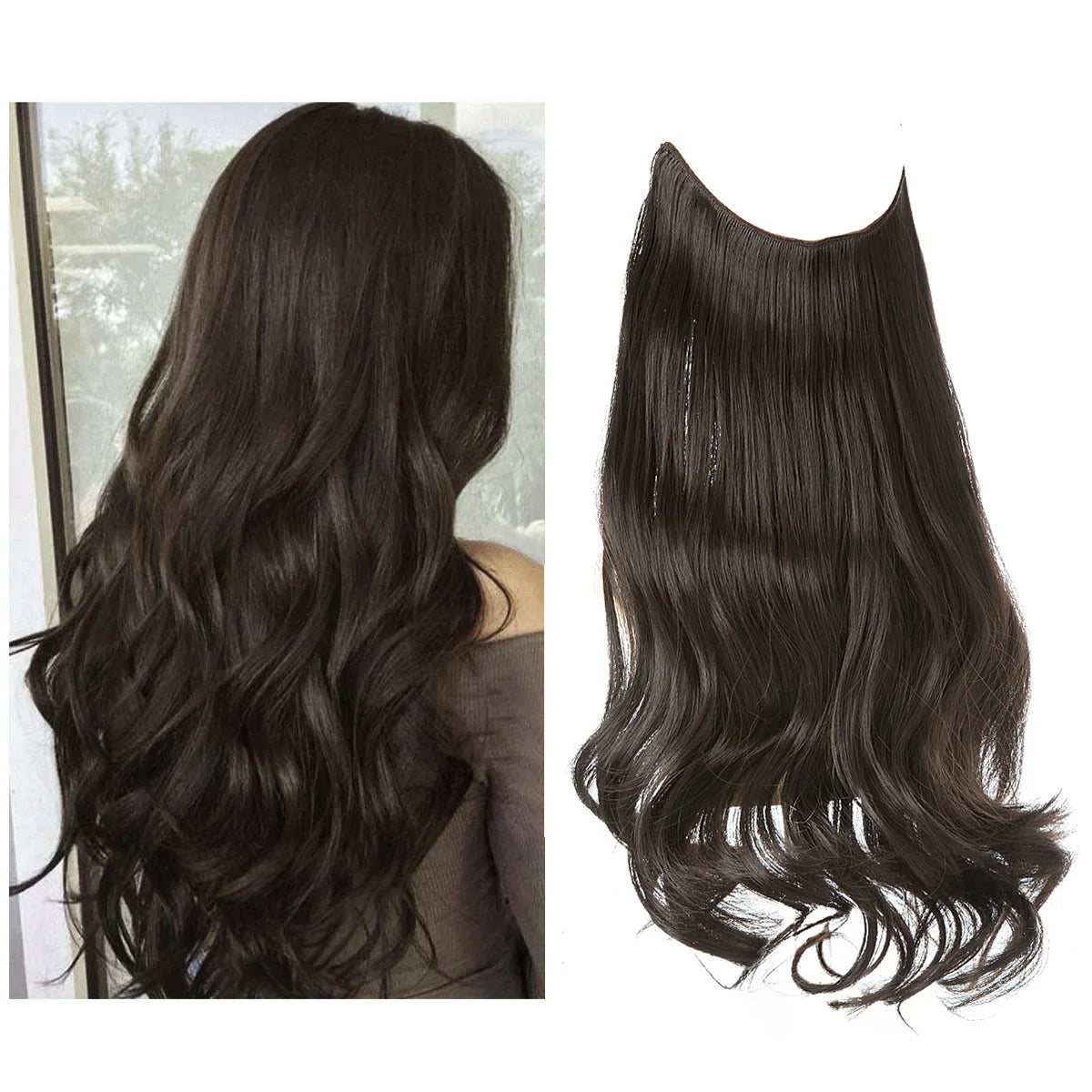 Real Hair Extensions Natural Colors Multiple Lengths Seamless Blend 22