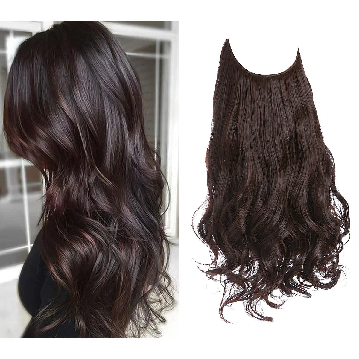 Real Hair Extensions Natural Colors Multiple Lengths Seamless Blend 24