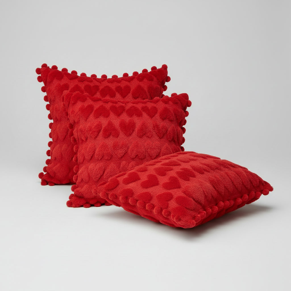 Capas de Almofada de Dia dos Namorados Design Suave de Coração Quarto