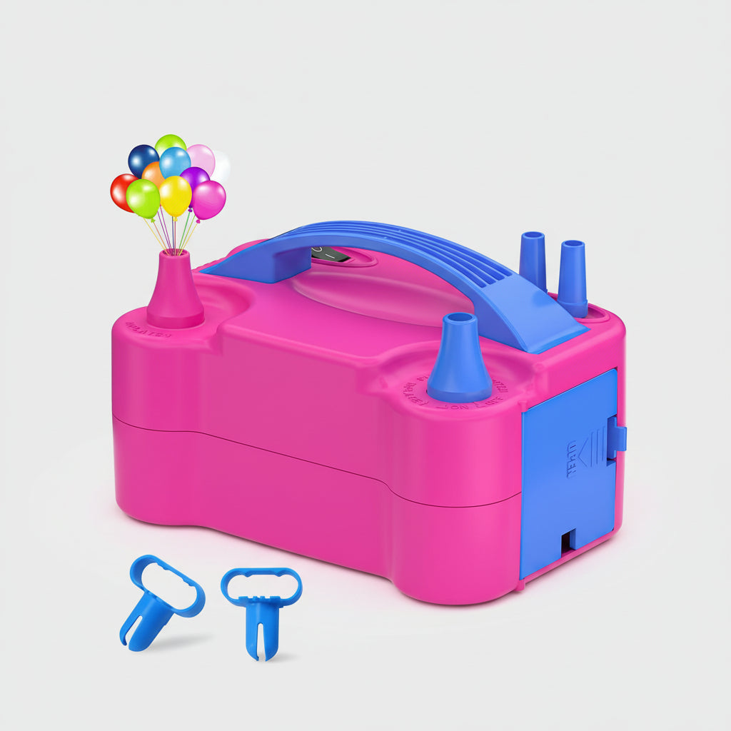 Bomba de Balões Elétrica de Dupla Boca Decoração Rápida para Festas