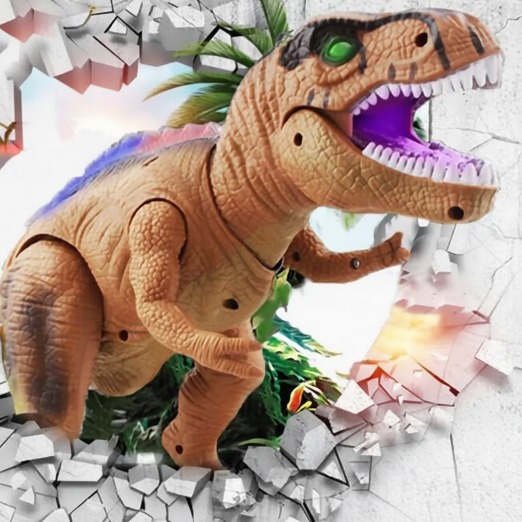 Remote Control Walking Dinosaur Toy with Roaring Sounds Lights 3