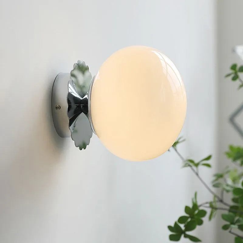 LuxeGlow - Modern LED Wall Lamp with Glass Globe Elegant Lighting
