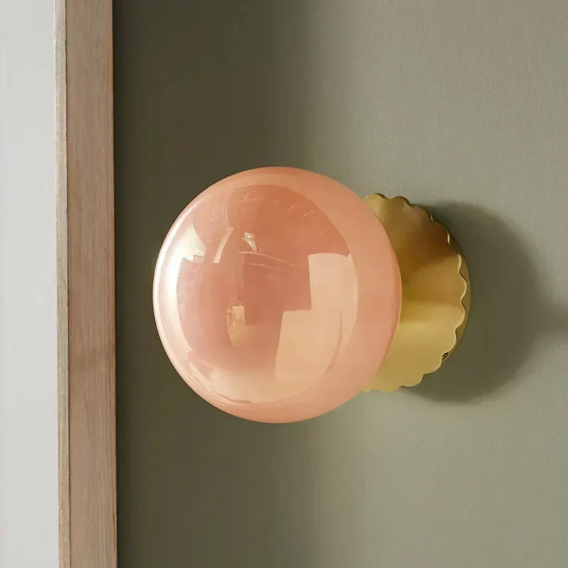 LuxeGlow - Modern LED Wall Lamp with Glass Globe Elegant Lighting