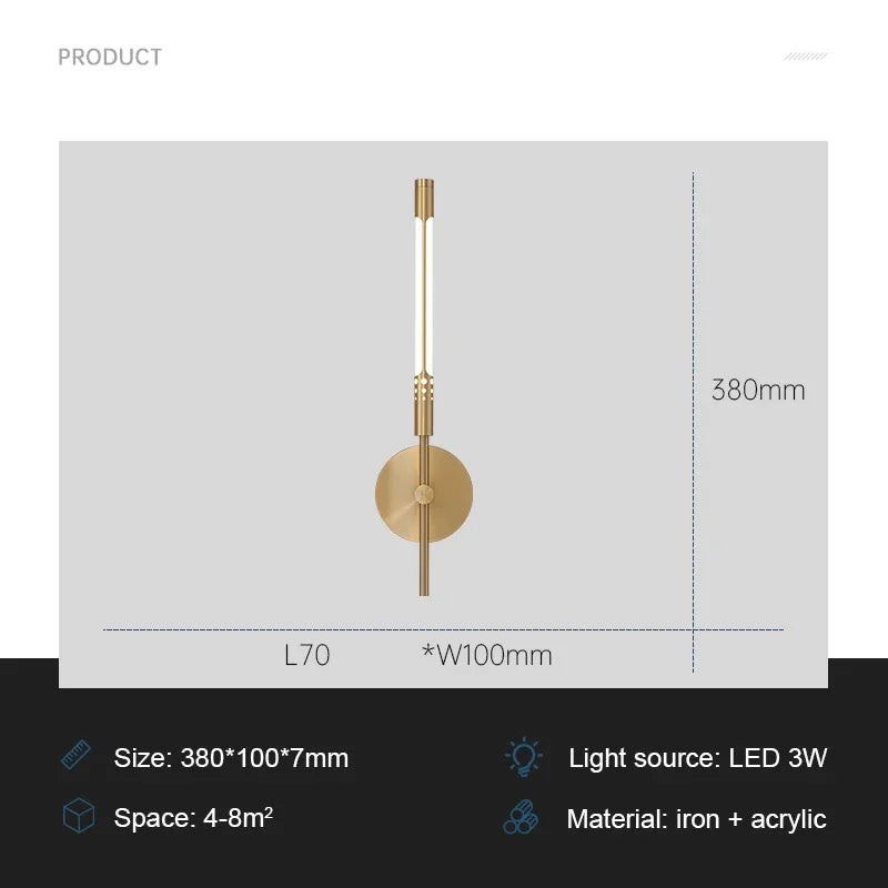 ModernLux - LED Wall Lamp Luxury Indoor Lighting Sconces for Living Room and Bedroom
