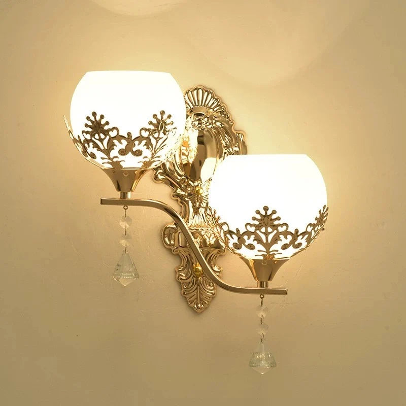 CrystalLuxe - Led Wandlamp Goud Slaapkamer & Woonkamer Sfeerverlichting