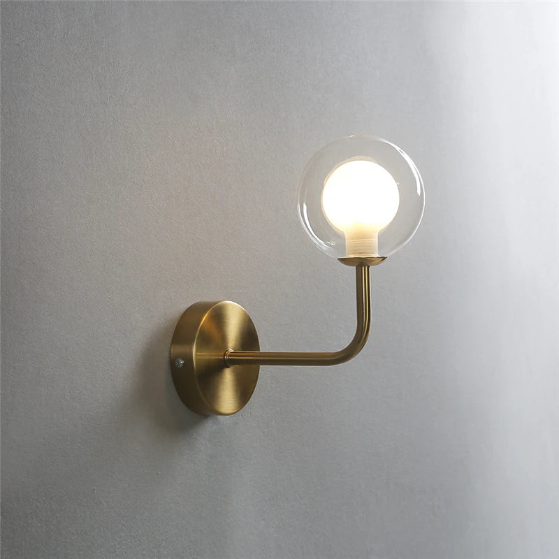 NordicLuxe - Glass Wall Lamp - Modern LED Lamp for Bedroom and Living Room