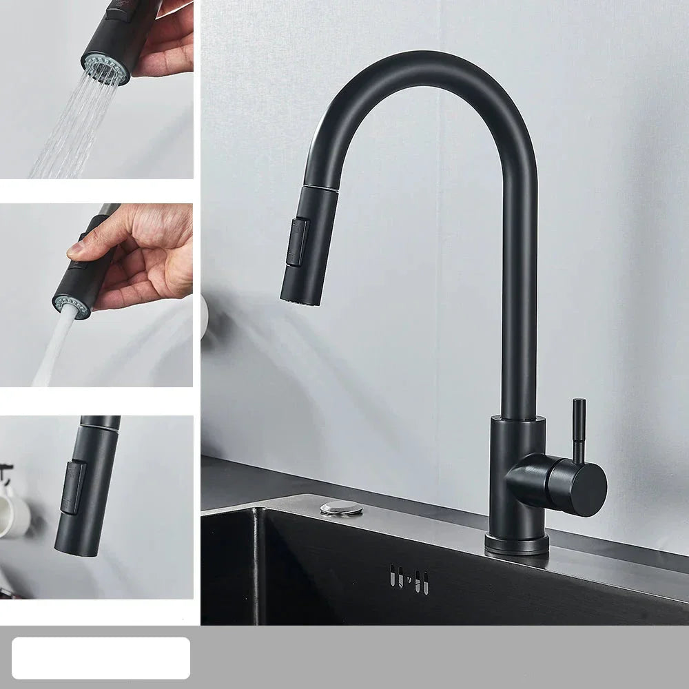 AquaFlex – Flexibele Keukenkraan met Uittrekbare Sproeikop