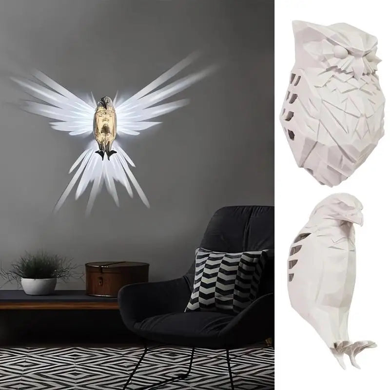 OwlLight - 3D Owl-Shaped Wall Lamp for Bedroom and Hallway