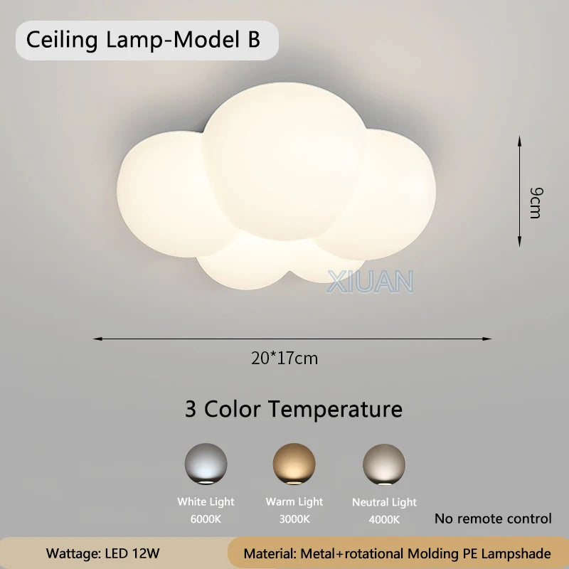 WhiteCloud - Modern LED Wall Lamp for Children's Rooms and Bedrooms