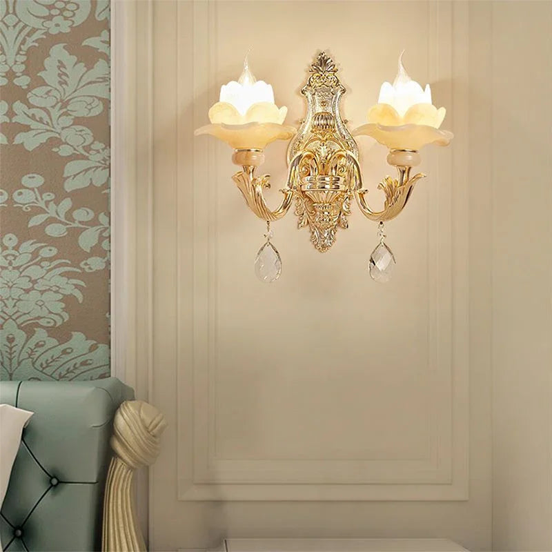 CrystalElegance - Luxe Kristallen Wandlamp voor Slaapkamer en Woonkamer