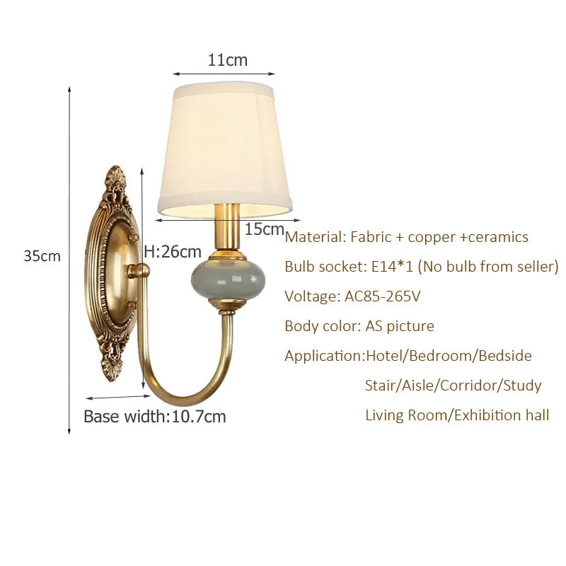 CopperGlow - Klassieke Wandlamp voor Slaapkamer en Woonkamer