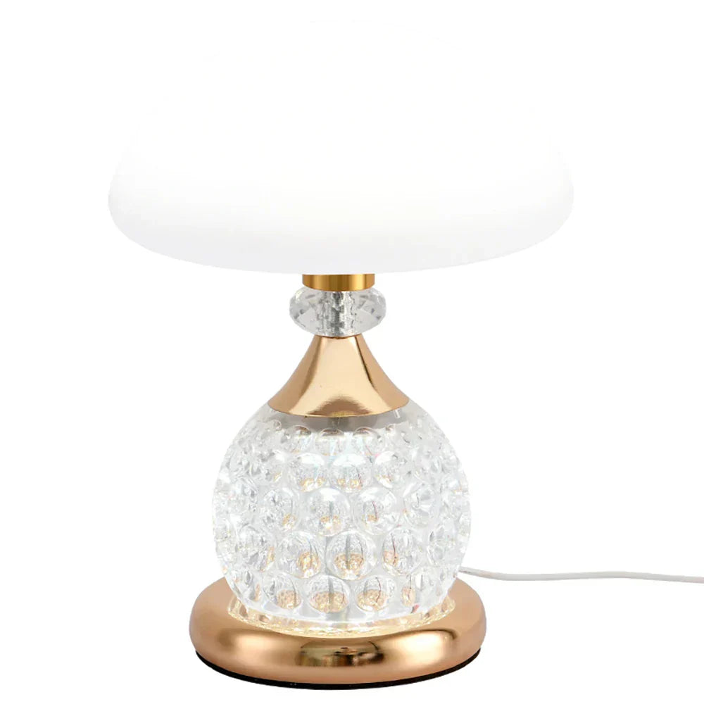 GlowMush - Decoratieve LED Tafellamp in Kristallen Paddenstoelontwerp, Vintage Sfeerverlichting