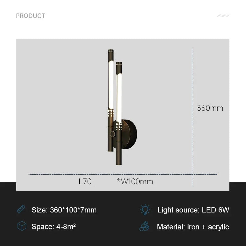 ModernLux - LED Wall Lamp Luxury Indoor Lighting Sconces for Living Room and Bedroom