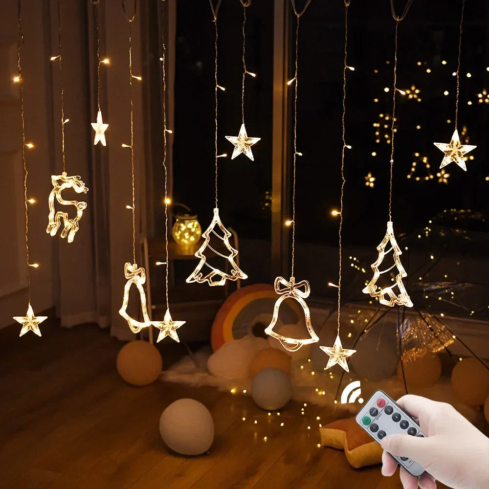 FestiveGlow - Ster- en Maanvormige Slinger voor Feestdecoratie