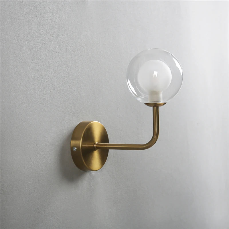 NordicLuxe - Glass Wall Lamp - Modern LED Lamp for Bedroom and Living Room