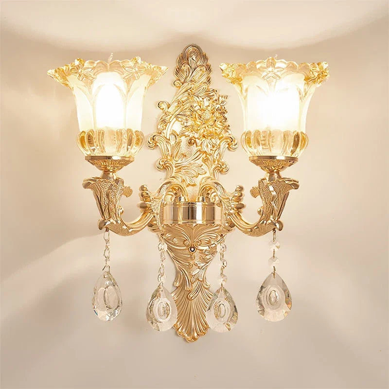 CrystalElegance - Luxe Kristallen Wandlamp voor Slaapkamer en Woonkamer