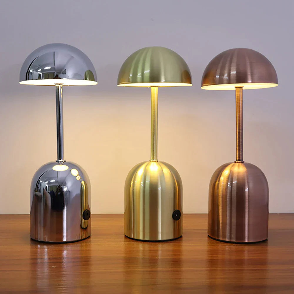 GlowLuxe - Draagbare Dimbare Tafellamp – LED Metalen Design voor Sfeervolle Verlichting