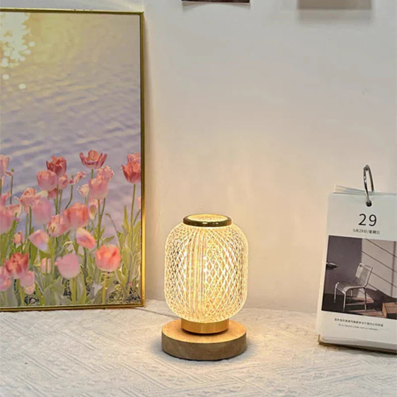 NordicGlow - Dimbare LED Tafellamp met Kristaldesign en Energiezuinige Verlichting
