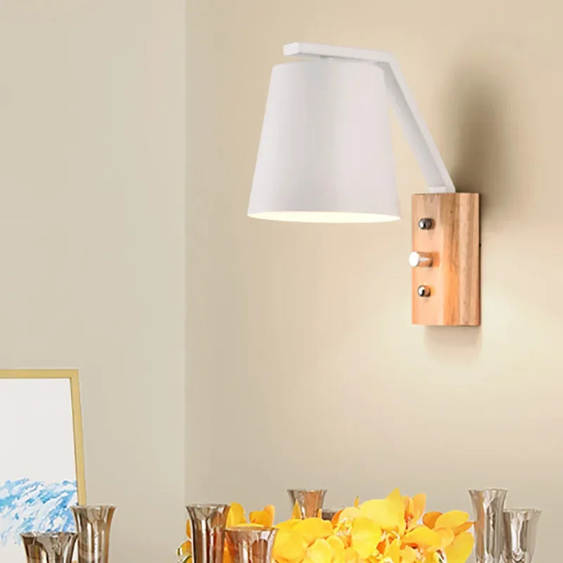 HoutLicht - LED Wandlamp met Schakelaar Bedlampje Woonkamer Decoratie