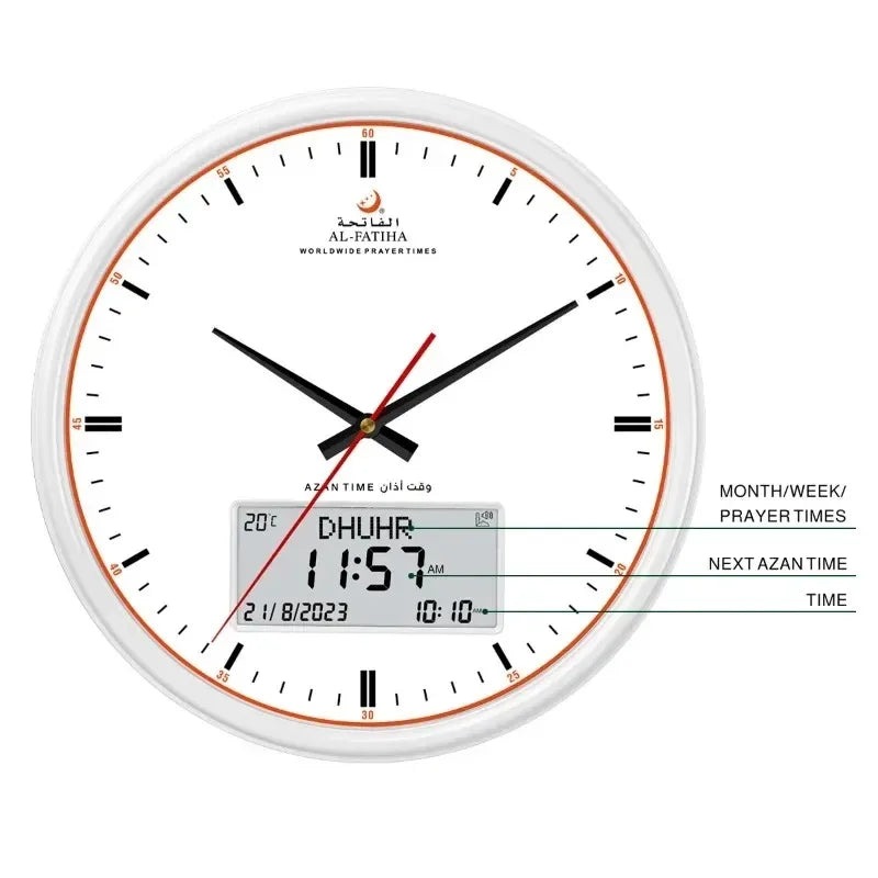 GebedsTijd - Slimme Wandklok met Azan en Hijri Kalender