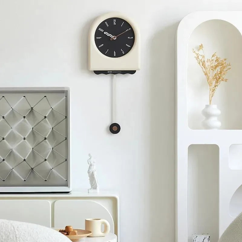 CremePendulum - Reloj de Pared Estilo Coreano con Diseño Moderno