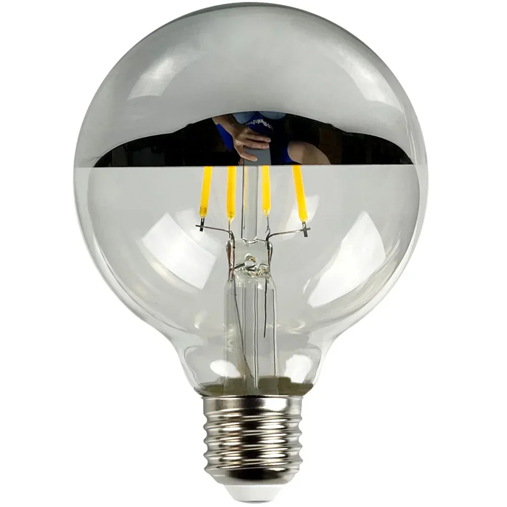 RetroGlow - Vintage LED Tafellamp met Houten Basis, Dimbaar en Warm Licht
