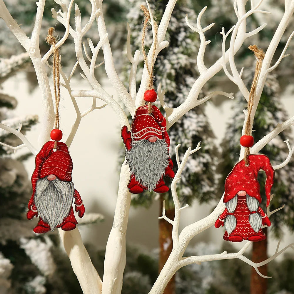 OrnamentGnomes – Houten Hangdecoraties voor Kerst