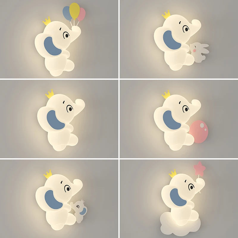 SavanneKids - Cartoon Wandlamp met Dierenmotief voor Kinderkamer