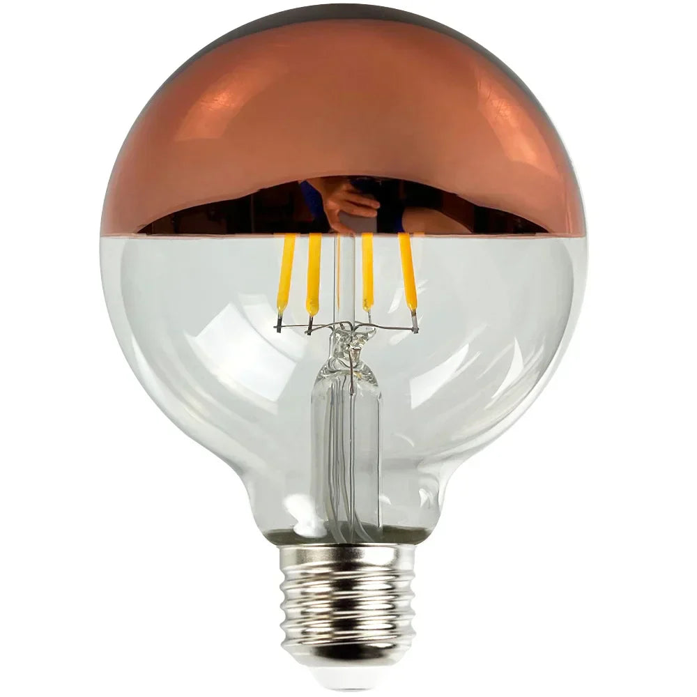 RetroGlow - Vintage LED Tafellamp met Houten Basis, Dimbaar en Warm Licht