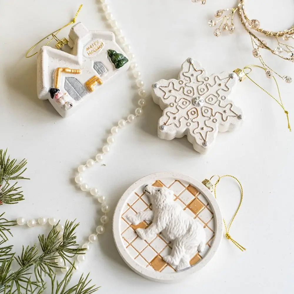 Kersthuisje - Sneeuwpop Huis Pendentief