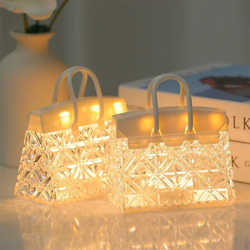 LumiBag - Creatieve Dimbare LED Nachtlamp in Handtasvorm voor Slaapkamer & Woonkamer