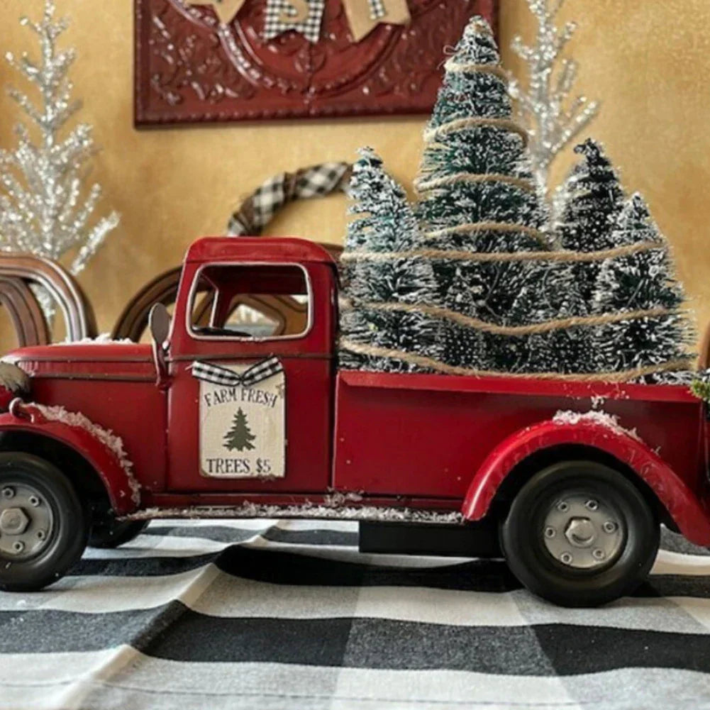 Kerstornament - Vintage Rode Vrachtwagen