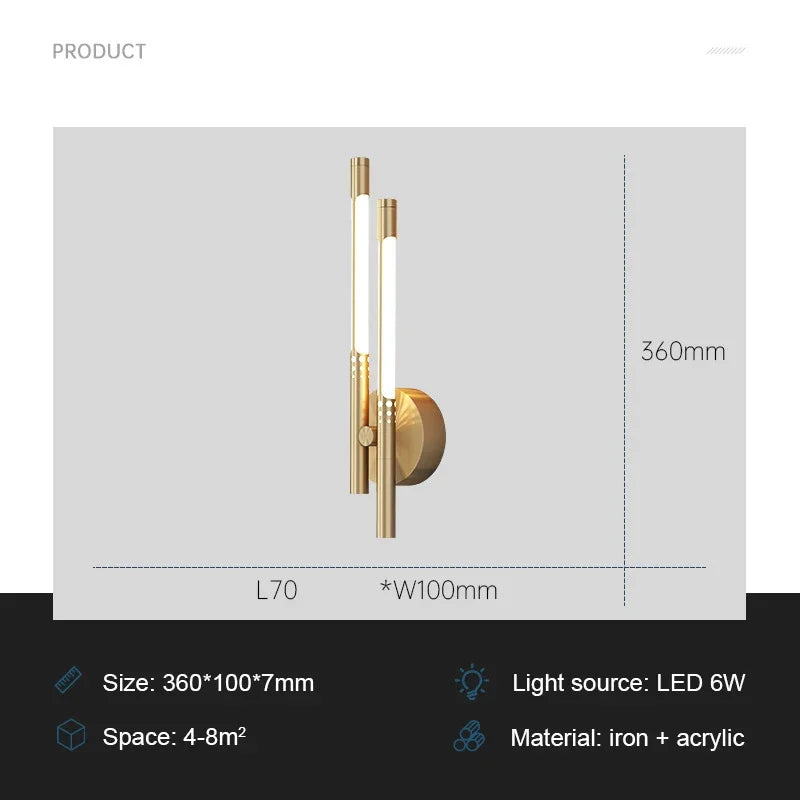 ModernLux - LED Wall Lamp Luxury Indoor Lighting Sconces for Living Room and Bedroom