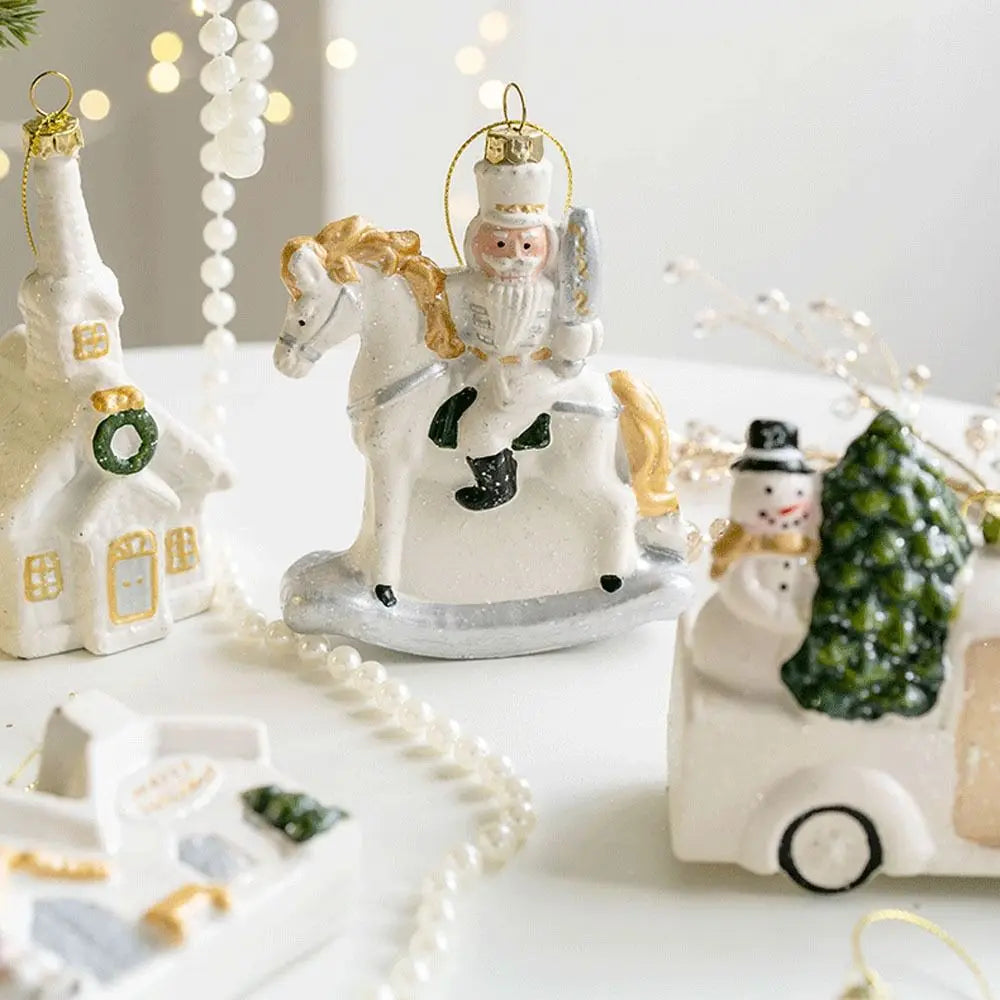 Kersthuisje - Sneeuwpop Huis Pendentief